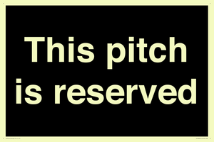 This pitch is reserved